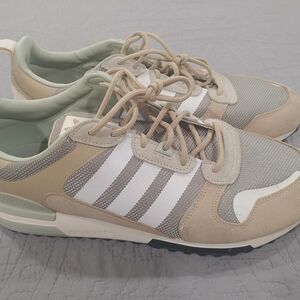 Adidas Beige and White Sneakers